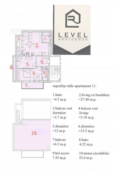 vânzare apartament 3 camere + terasa + parcare privata in proprietate