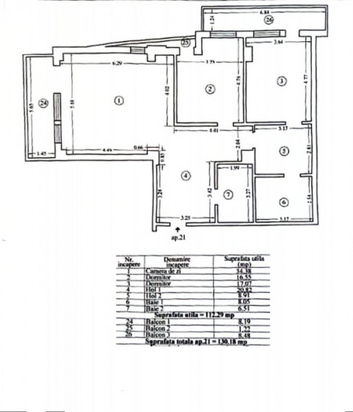 vânzare apartament 3 camere cu vedere panoramica 