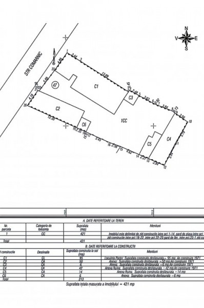 Vânzare Km 4-5 teren 421 mp.+2 case individuale caramida+anexe