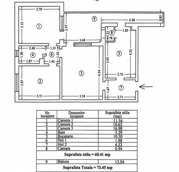 Apartament nou 3 camere City Park la 2 pasi de tot ce trebuie