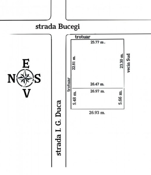 Vânzare Teren pe colt Eforie Nord 751 mp. 