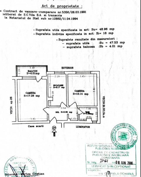 Vânzare apartament 2 camere decomandat – Tomis Nord, lângă Școala 36