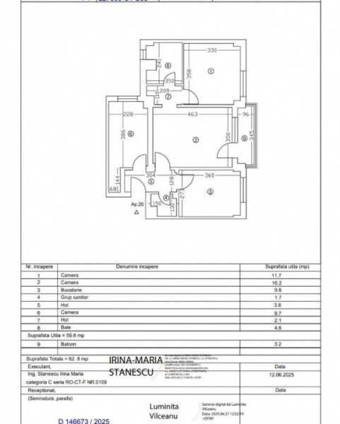 De vânzare apartament 3 camere –strada Eliberarii  Inel II, Constanța