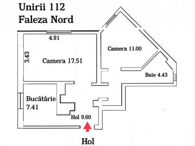 Inchiriere Apartament nemobilat parter Faleza Nord 