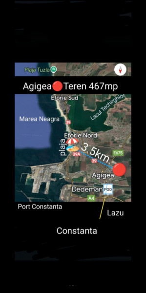 Vânzare Exclusivă Teren 476mp. in Agigea la 3.5km de plaja
