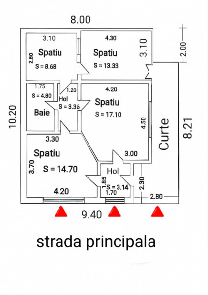 Exclusivitate Vânzare Clădire cu 4 camere in Centru 