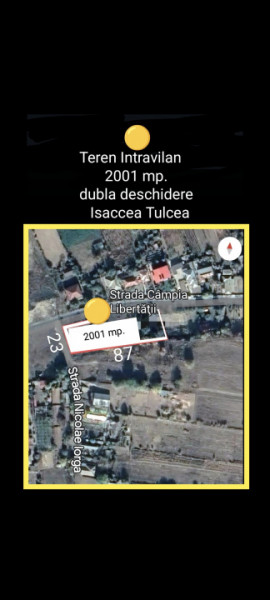 Vânzare Teren Intravilan 2.001 mp. cu utilități ~ Isaccea ~ Centru