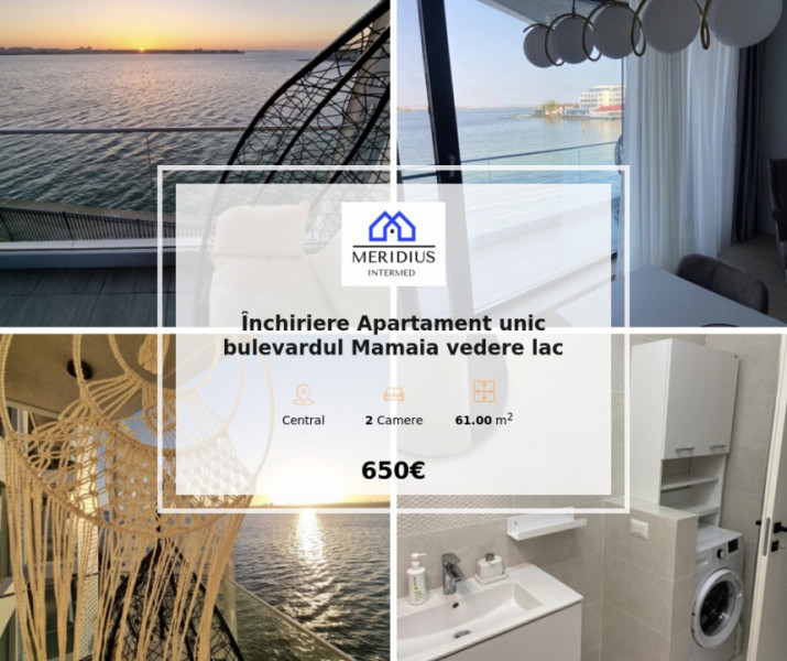 Închiriere Apartament unic bulevardul Mamaia vedere lac 