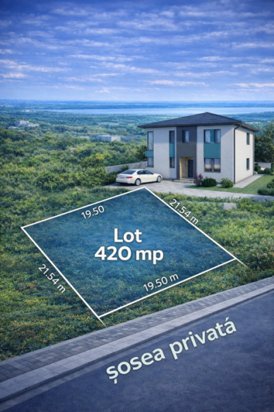 Vânzare Teren 420 mp. Ovidiu cartier nou