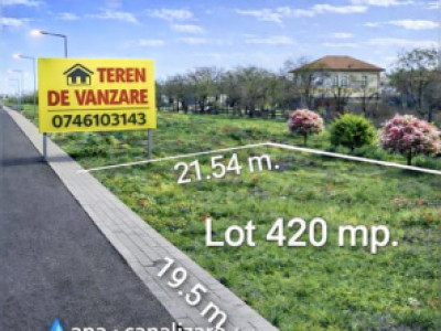 Vânzare Teren 420 mp. Ovidiu cartier nou