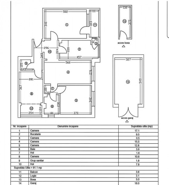 Închiriere apartament 4 camere decomandat + garaj 