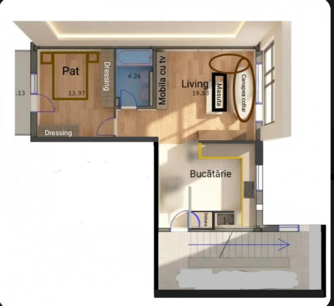 Inchiriere Apartament Faleza Nord termen lung 