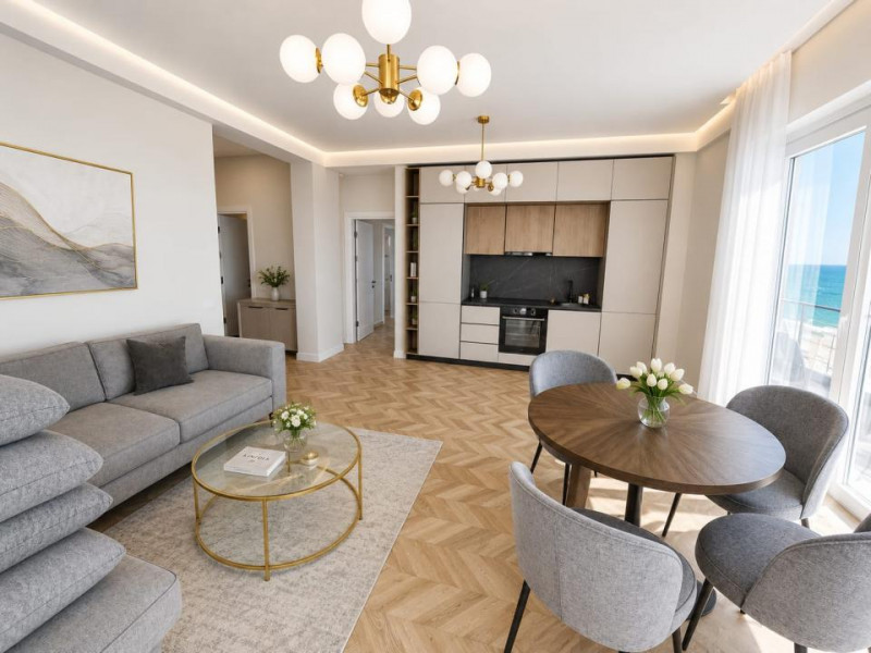 Inchiriere Apartamente cu vedere frontală la mare prima linie la plajă