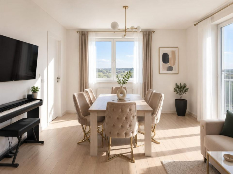 Apartament 73.6 mp. Novopolis cu terasă 23.4 mp. + parcare proprietate
