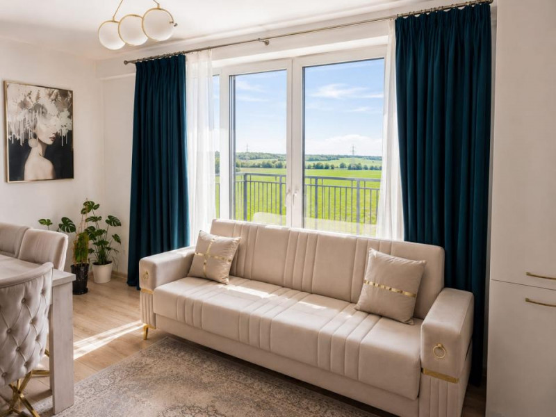 Apartament 73.6 mp. Novopolis cu terasă 23.4 mp. + parcare proprietate