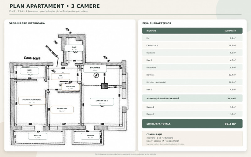 APARTAMENT PREMIUM 3 CAMERE • PRIMA ÎNCHIRIERE • GARAJ SUBTERAN