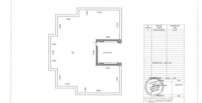 Apartament Faleza Nord cu terasa circulabila 191 mp.