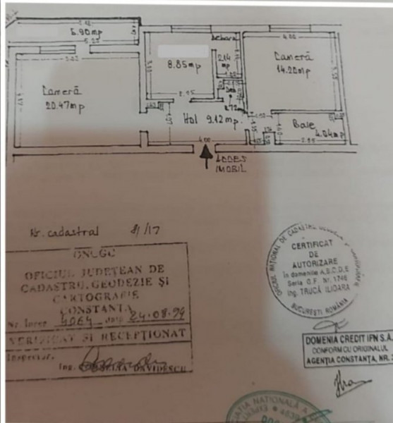 Centru Apartament modern 3 camere dotari complete incalzire gaz