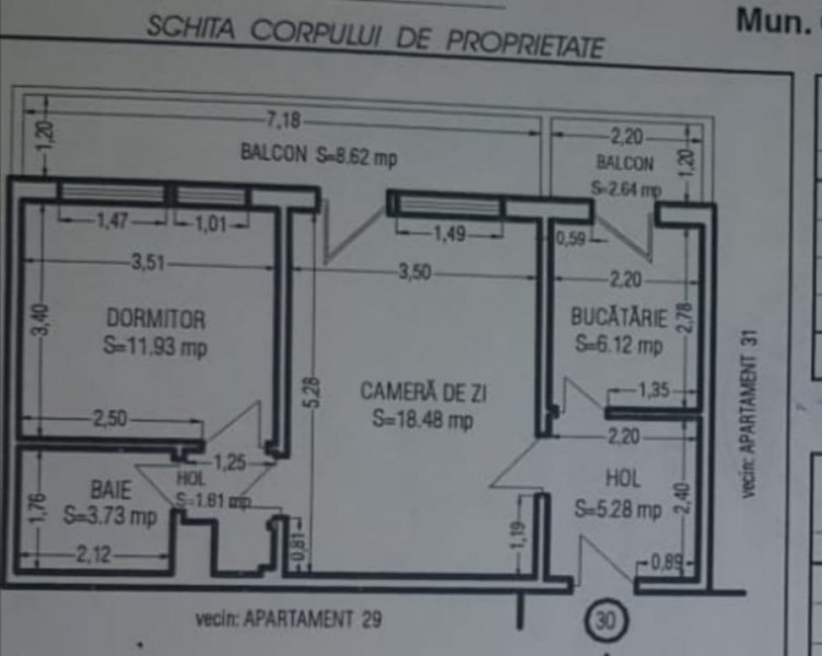 Apartament curat si luminos vedere la Port