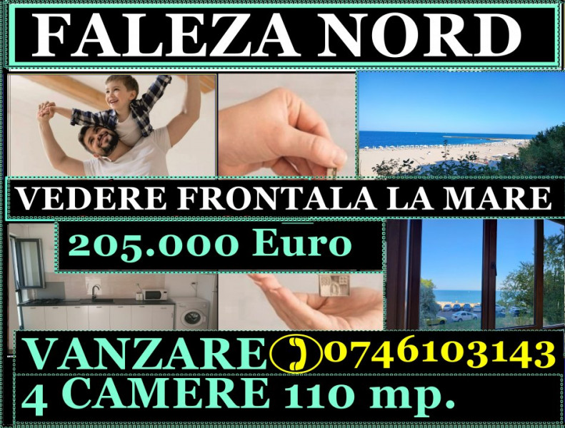 Apartament unic 4 camere vedere la mare ideal locuinta sau birouri