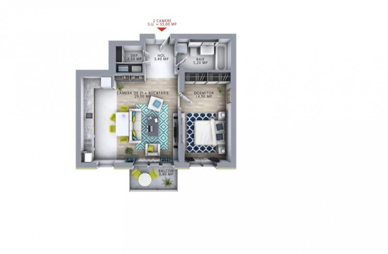 Apartament nemobilat Tomis Plus Maurer parcare 