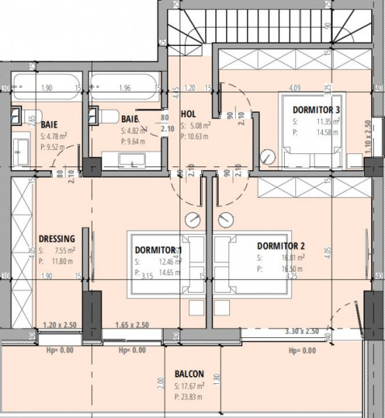 Duplex 4 camere si curte proprie la etajul 5 in Primavera Campus Tomis Nord 